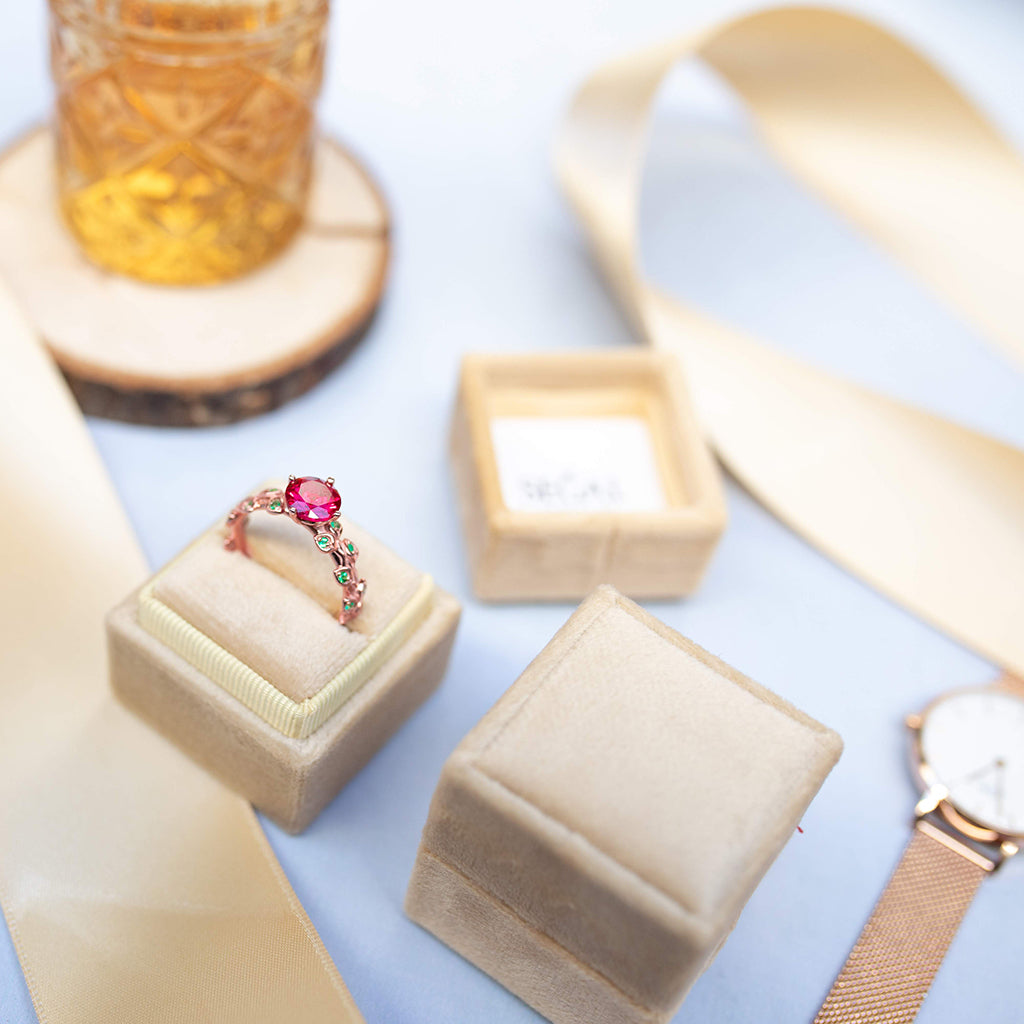 Leaves All Around Rose Gold Diamond Ring - Sydney 2ct No. 2